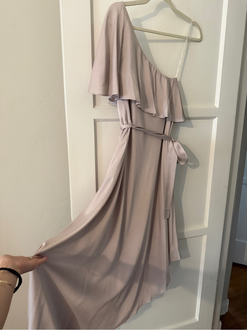 Zimmermann One-Shoulder Lilac Silk Asymmetric Dress - Picture 5 of 6